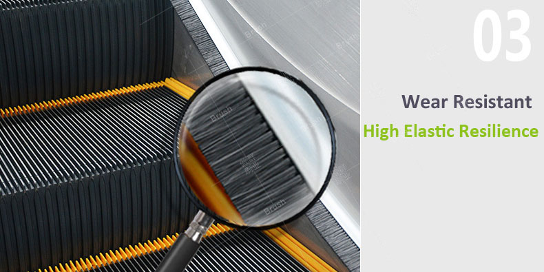 High Elastic Resilience Escalator Brushes