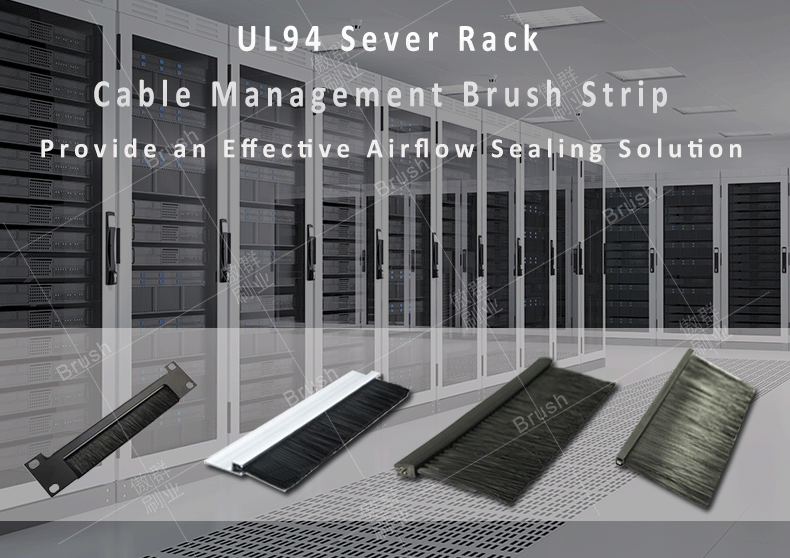 19 Inch 1U Rackmount Brush Strip