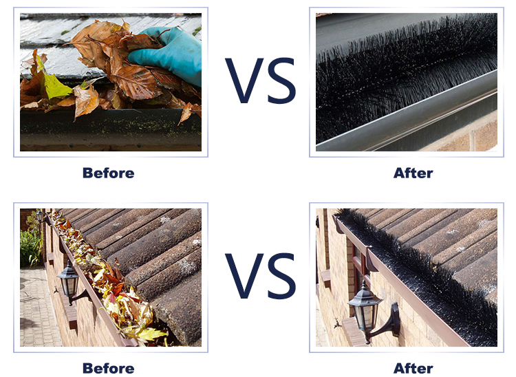 gutter brush application