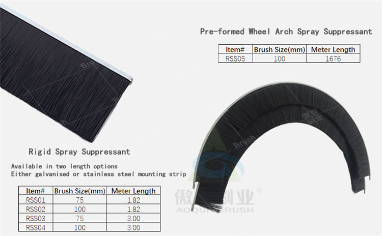 Spray Suppression Skirting Brush