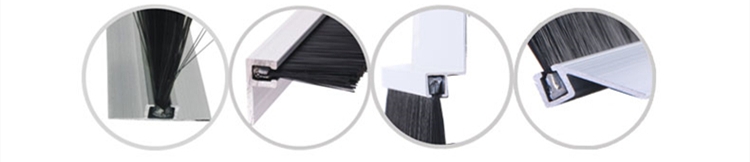 Different Shapes Aluminum Profiles of Sliding Barn Door Brush Sweep Seals