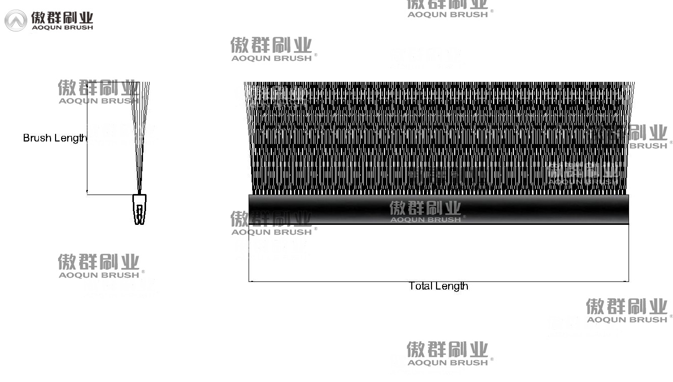 single hole stapled set brush drawing