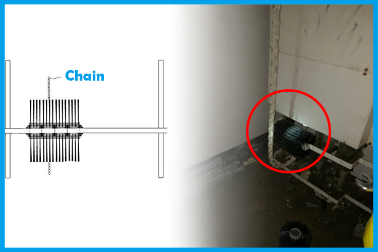 Guiding Device Elevator Balance Chain Brush Roller