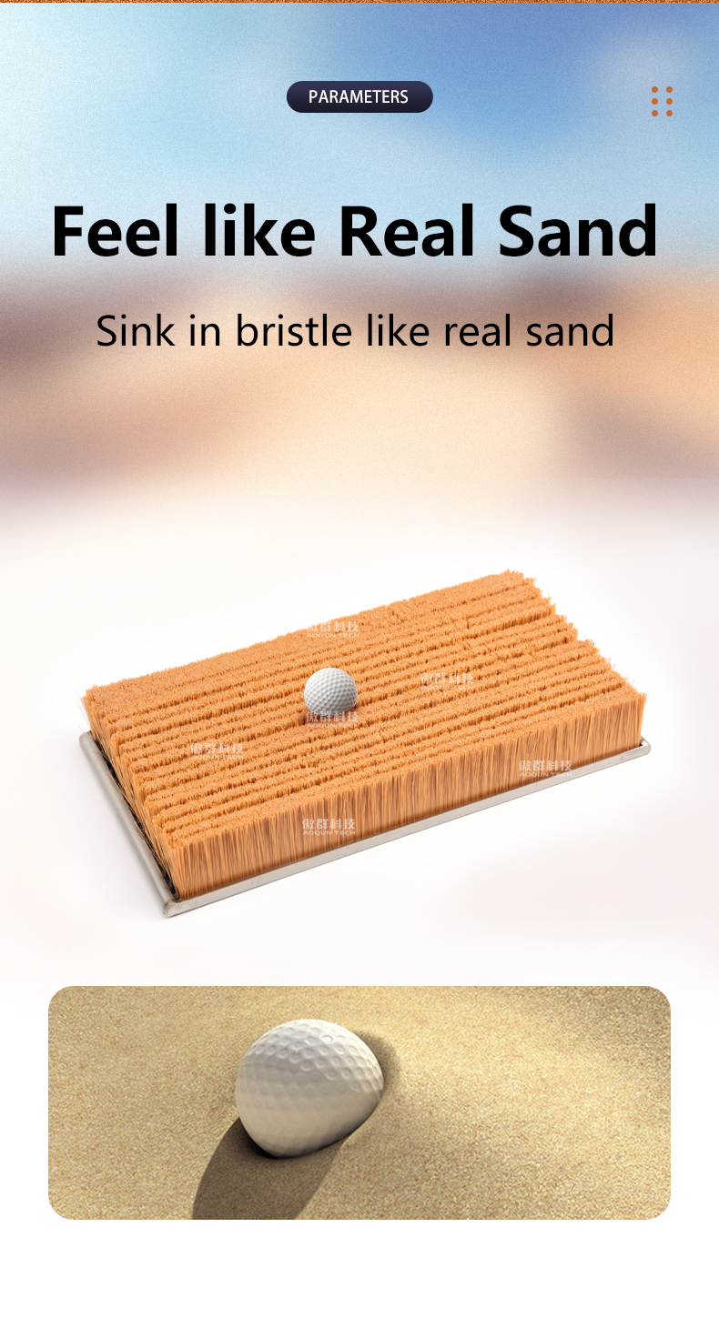 our golf hitting mat brush simulates the real sand bunker