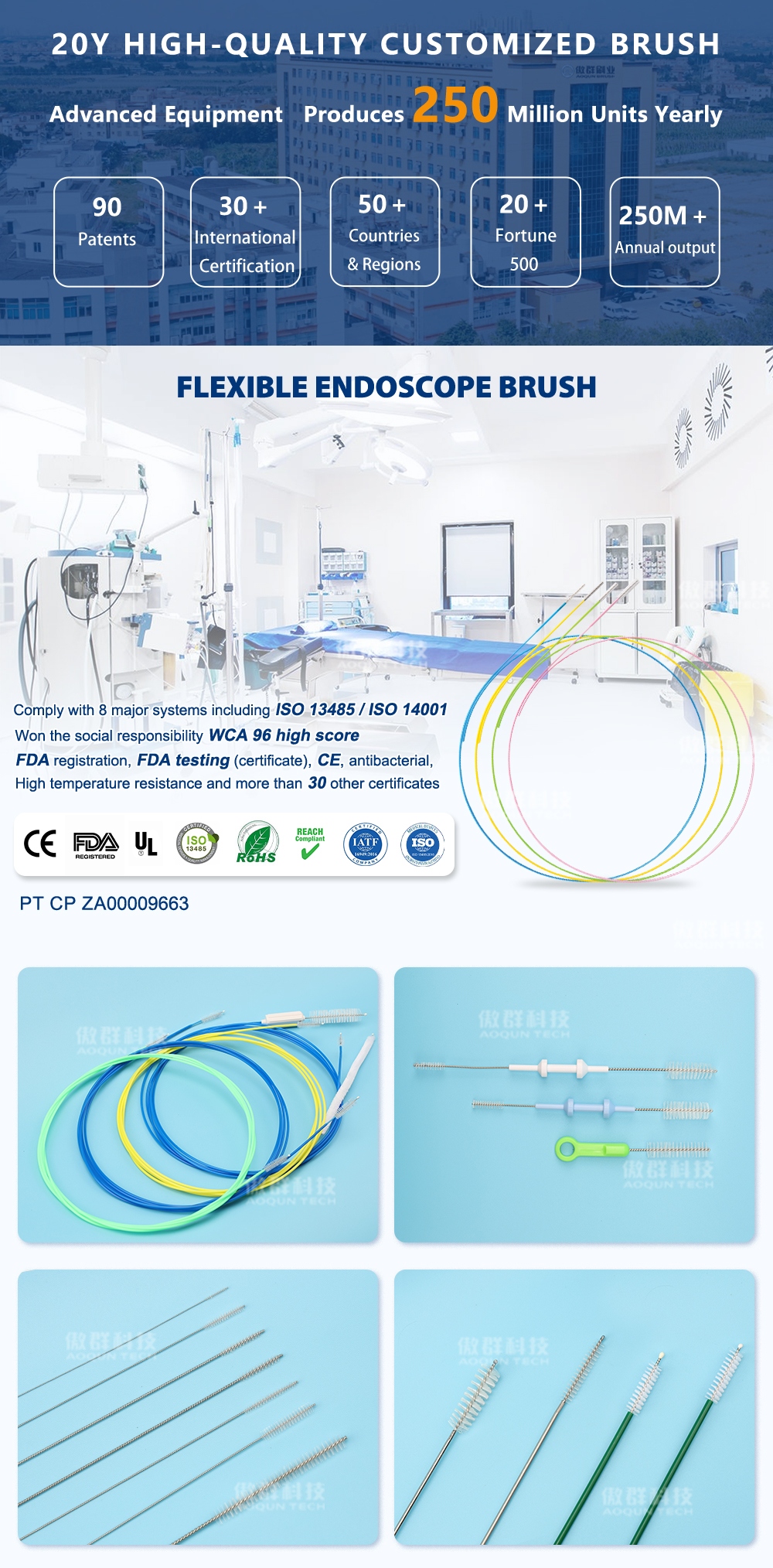 Flexible Endoscope Cleaning Brushes
