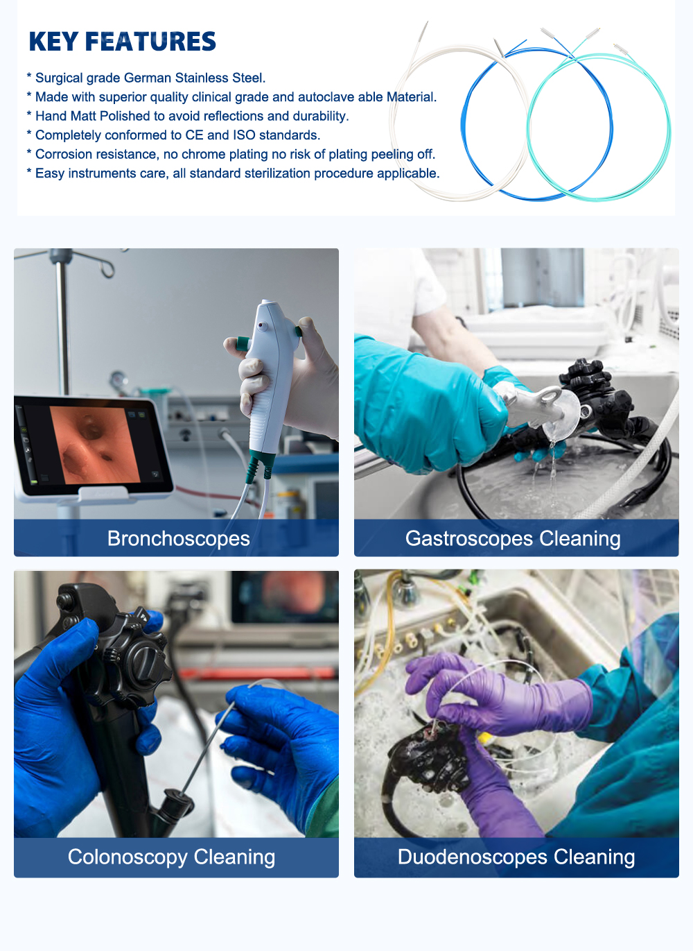 Flexible Endoscope Cleaning Brushes