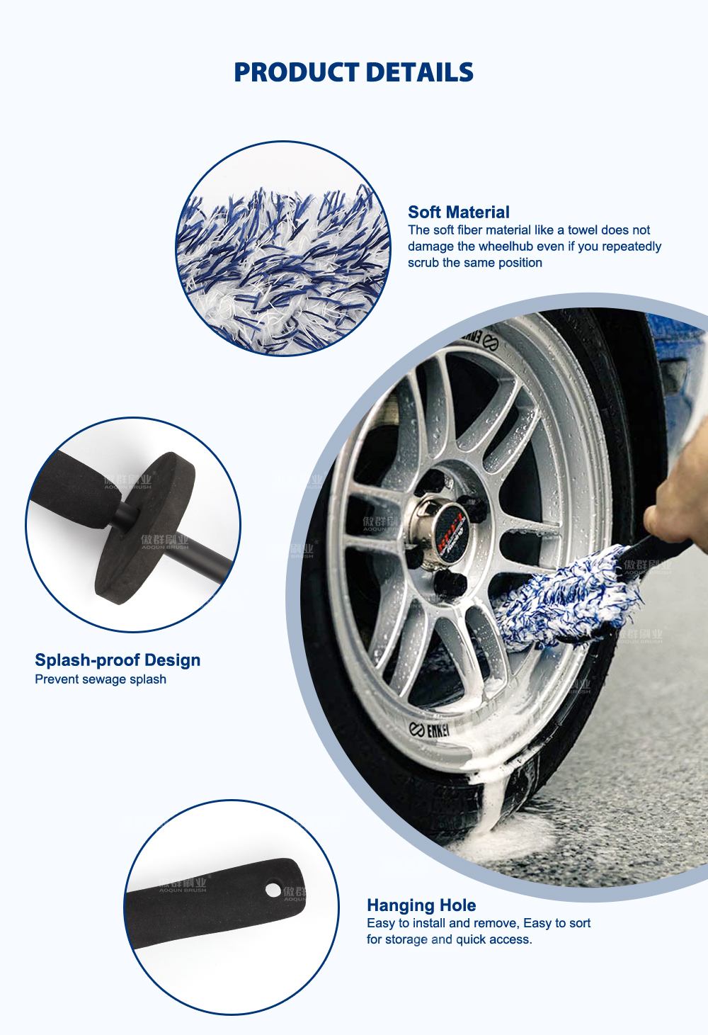 Wheel Cleaner Brush for Car Detailing 