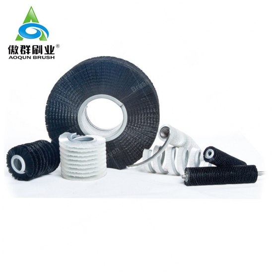 Industrial Cleaning Machine Spiral Dampening Brushes Nylon 