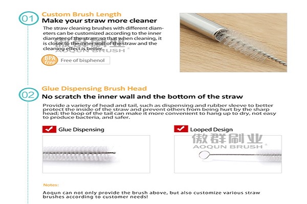 Straw Cleaning Brush Is Needed To Clean The Reused Straws – AOQUN