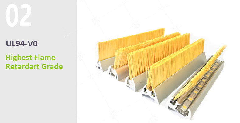 High Flame Retardart Grade Escalator Skirt Brushes