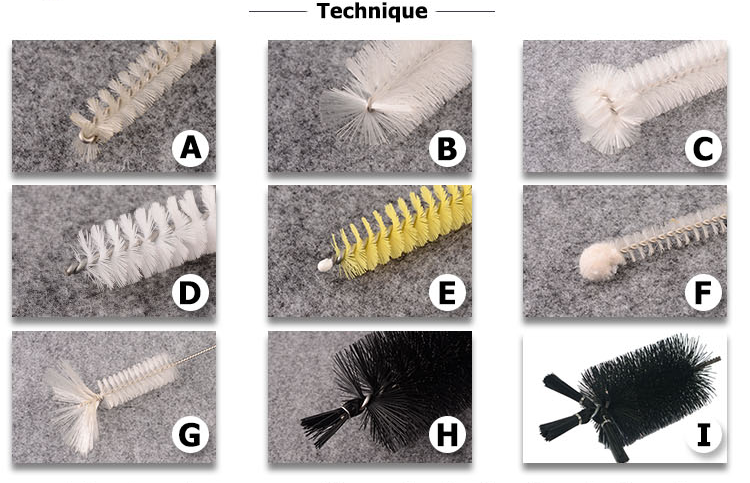 Piston Hole Cleaning Brushes plastic tip head