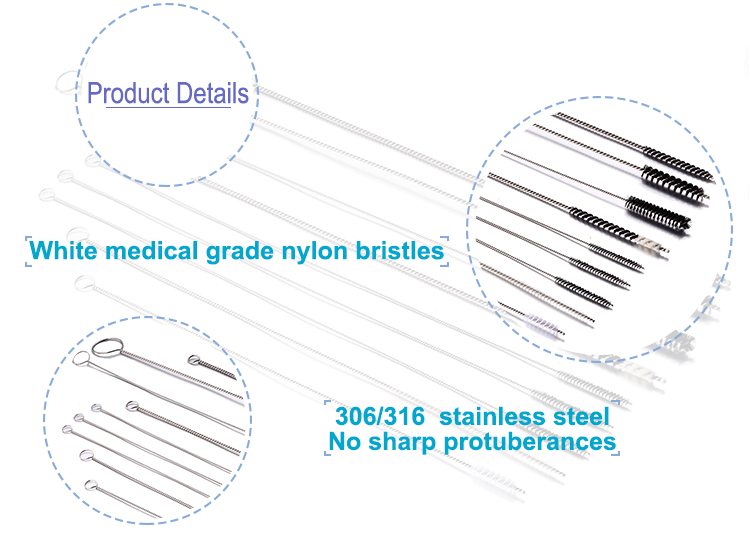 Medical Liposuction Cannula Suction Tube Cleaning Brushes