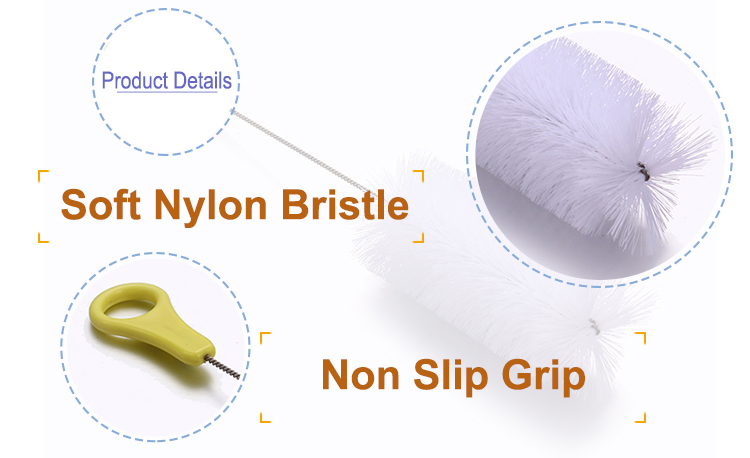 Soft Nylon Baby Bottle Brushes