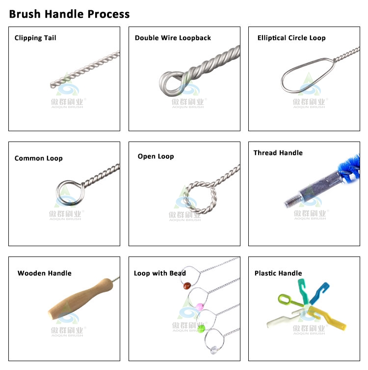 Cannula Suction Cleaning Brushes common loop handle