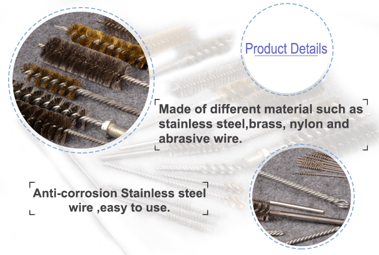 Aanti-corrosion Stainless Steel Decarbonising Pipe Tube Brush