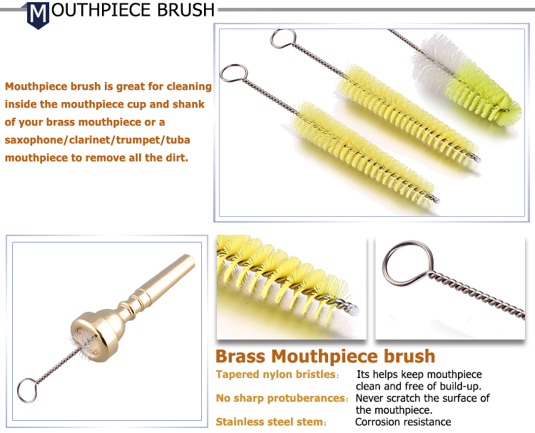 Brass Instrument Mouthpiece Brush