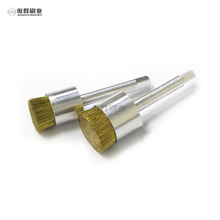 Crimped Brass Wire Mounted Stem End Brushes.