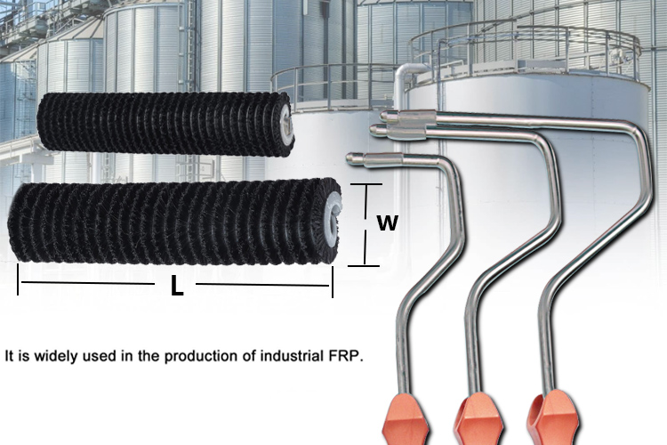 Fiberglass Laminating Bubble brush Roller Application