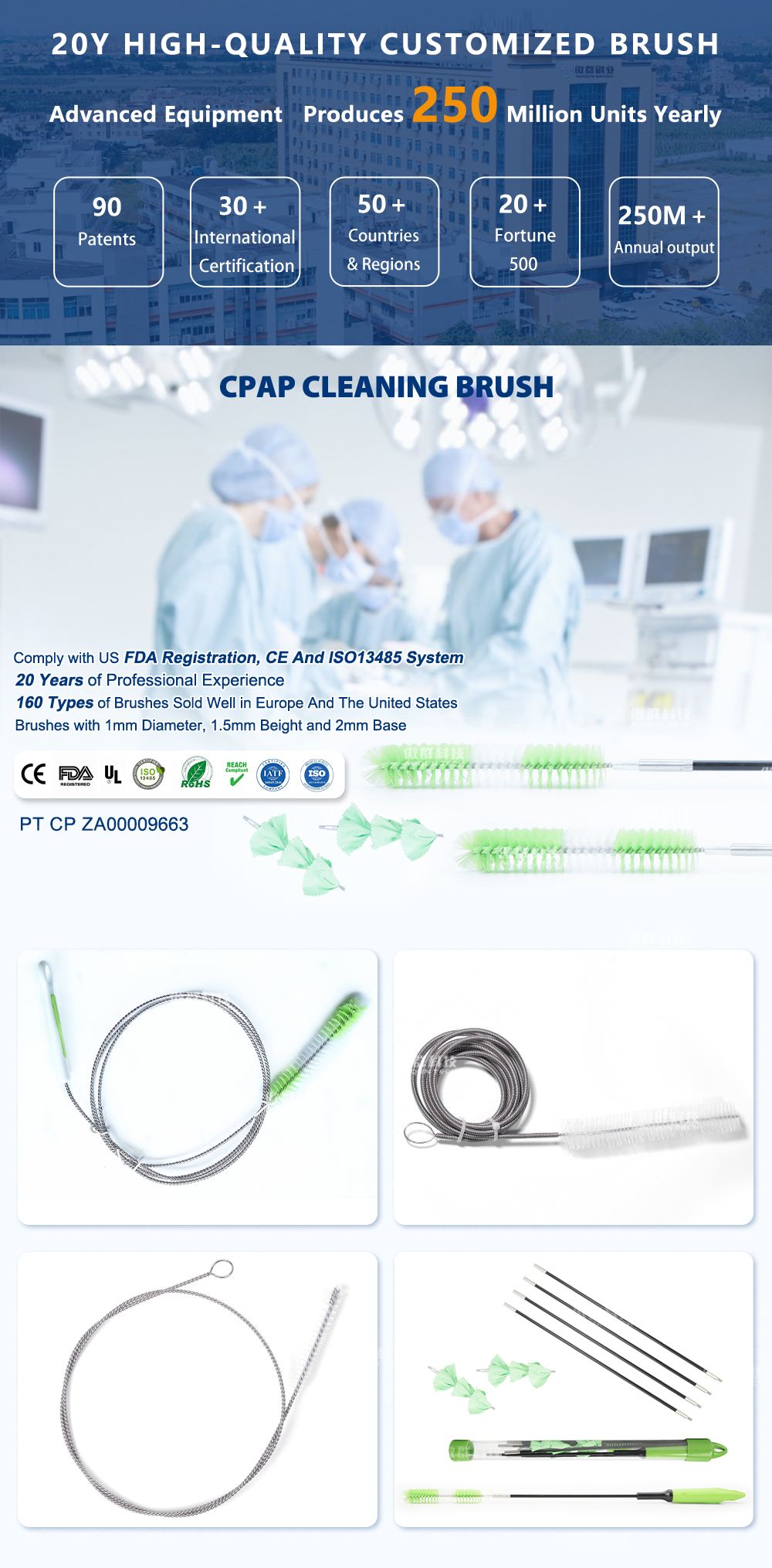 Durable CPAP Hose Tube Brush Cleaner for Sleep Apnea Hose