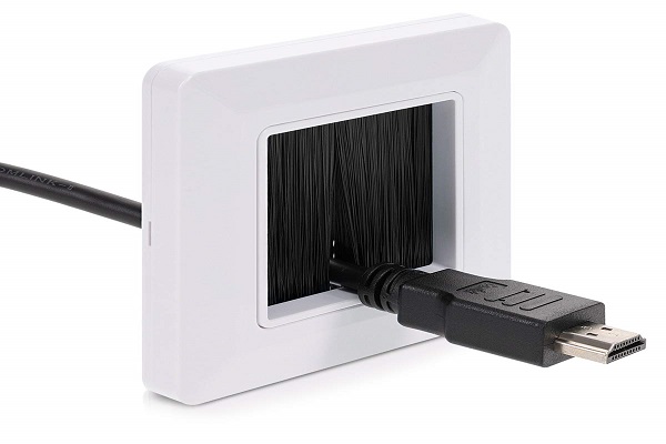 AOQUN Brush Cable Entry Wall Plate White Is On Fire